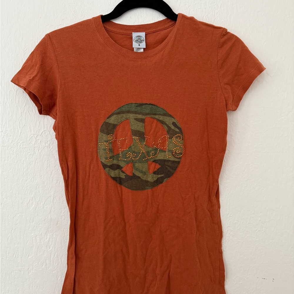 University of Texas Orange Graphic Tee with Camo Design
